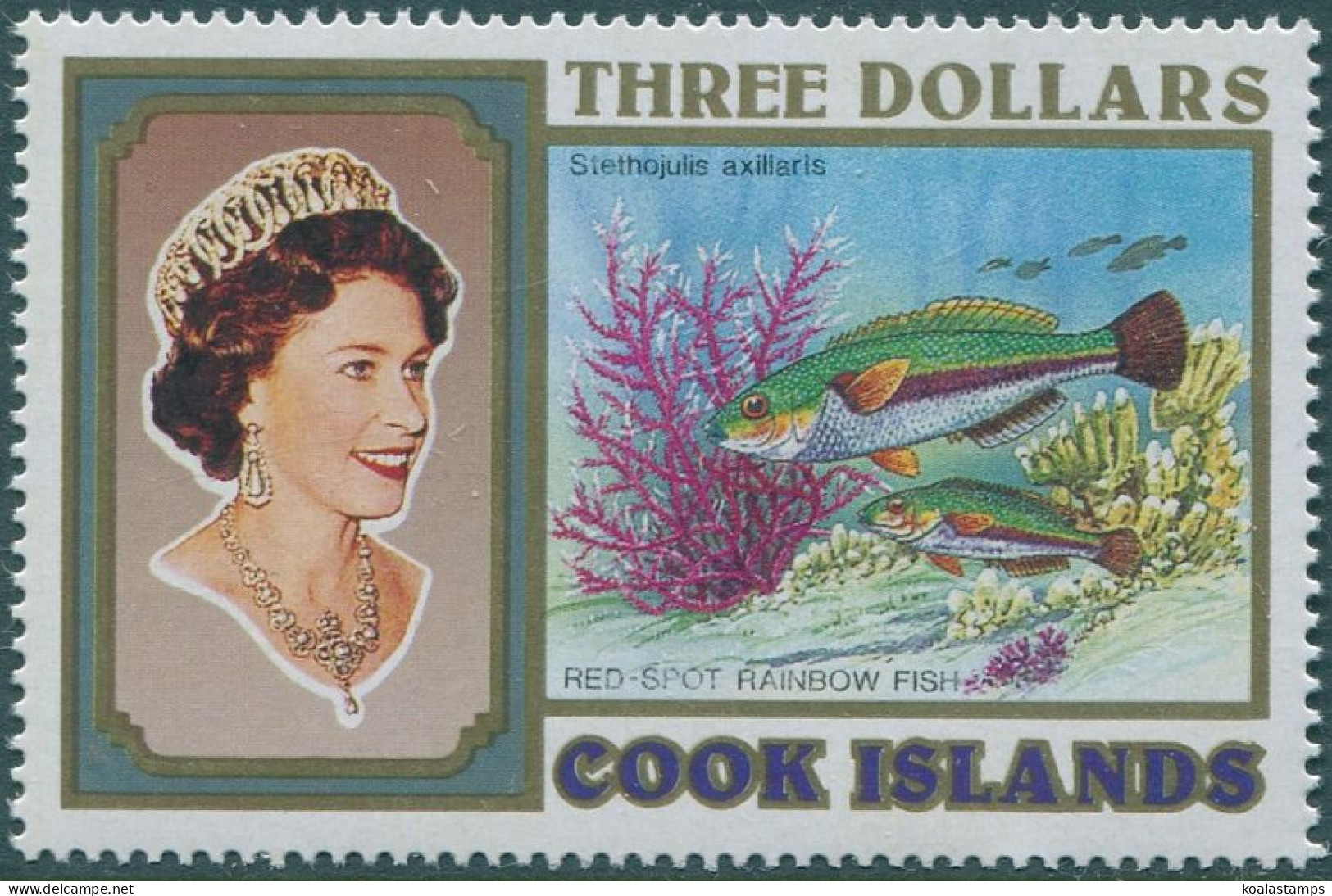 Cook Islands 1992 SG1273 $3 Red-spotted Rainbowfish MNH - Cook