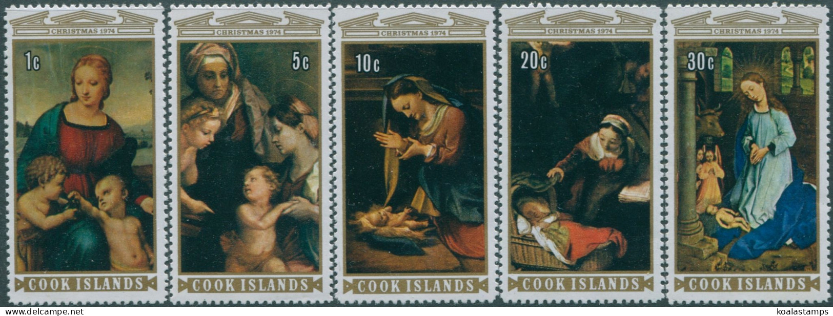 Cook Islands 1974 SG500-504 Christmas Set MNH - Cook