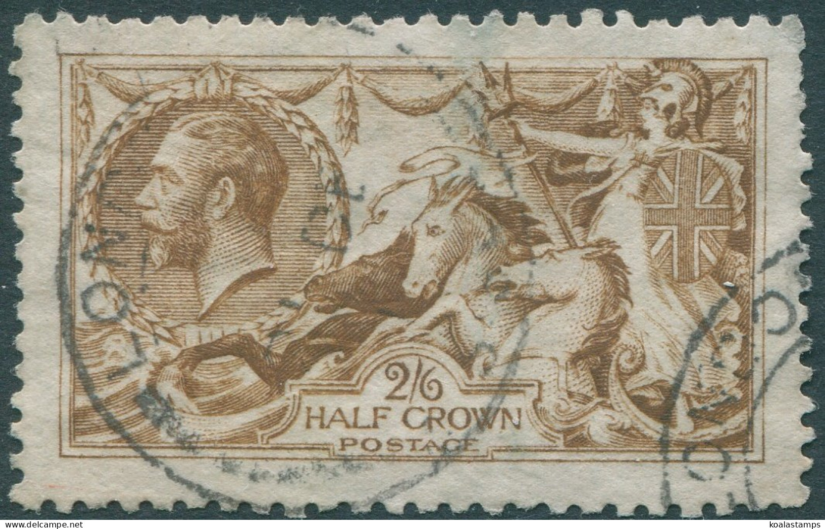 Great Britain 1915 SG406 2s.6d Yellow-brown KGV FU (amd) - Non Classificati