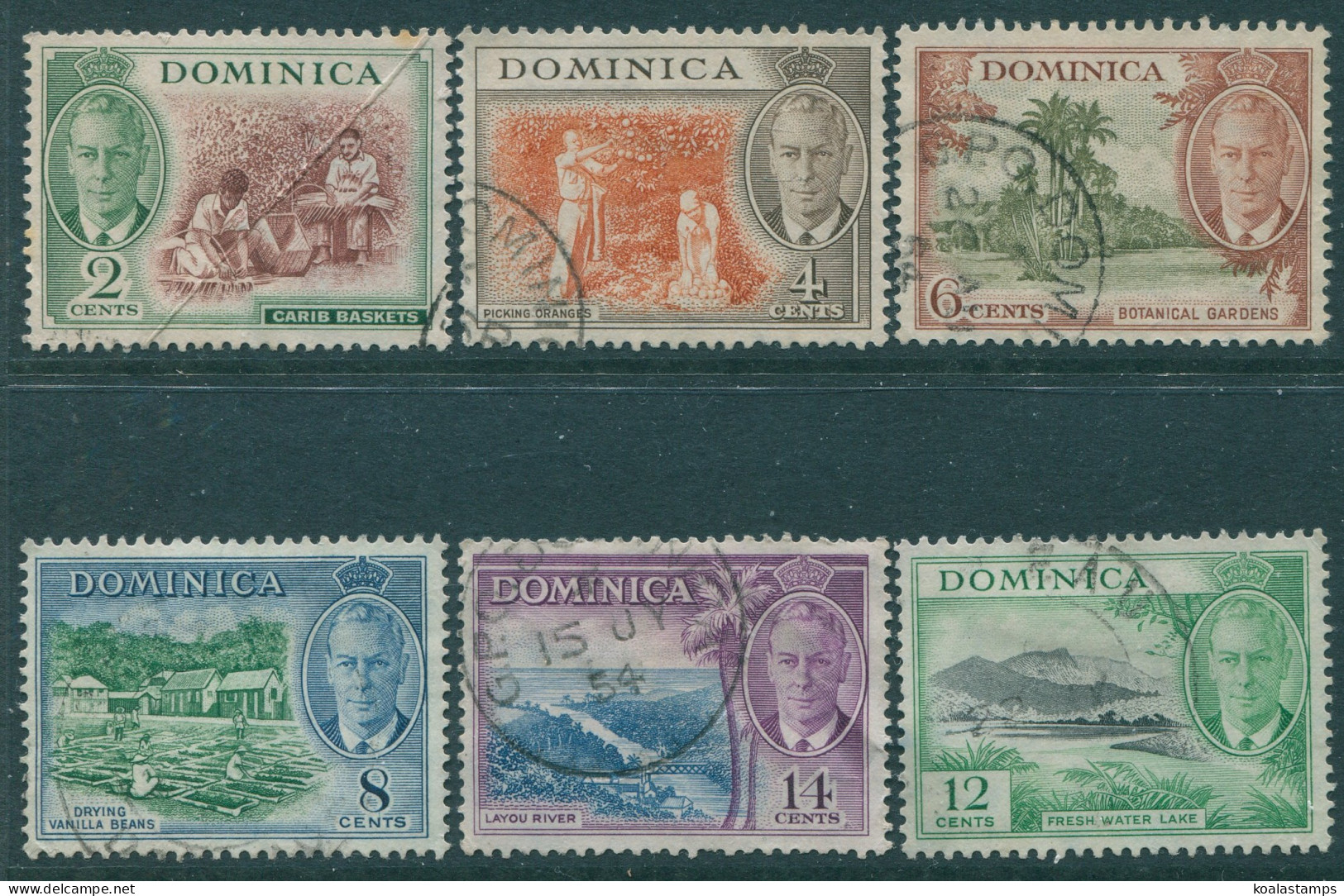 Dominica 1951 SG122-128 KGVI Scenes (6) FU (amd) - Dominica (1978-...)