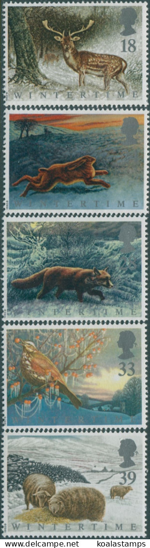 Great Britain 1992 SG1587-1591 QEII Wintertime Animals Set MNH - Ohne Zuordnung