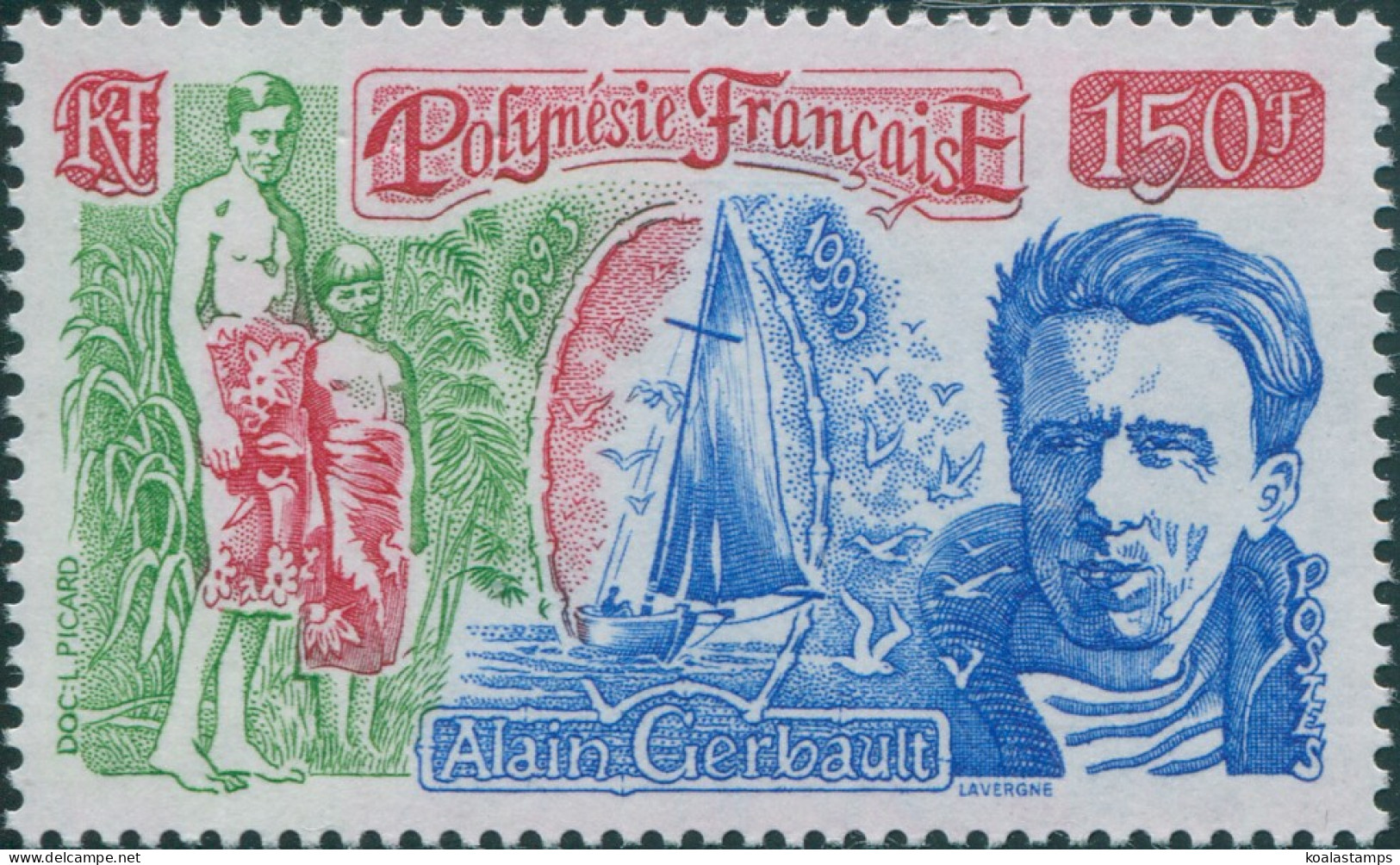 French Polynesia 1993 SG688 150f Alain Gerbault MNH - Altri & Non Classificati