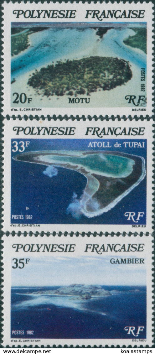 French Polynesia 1982 Sc#367-369,SG376-378 Polynesian Islands Set MNH - Altri & Non Classificati
