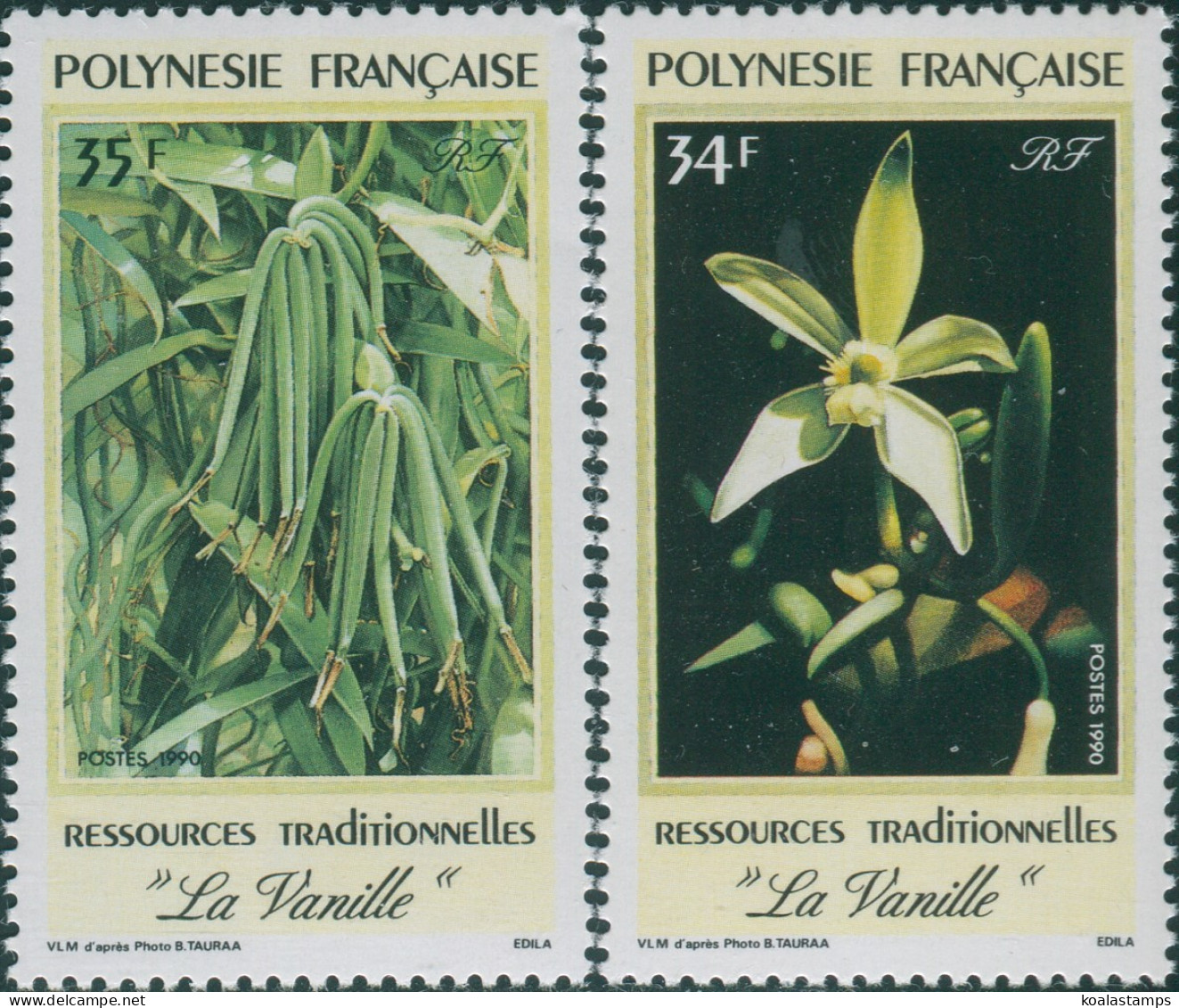 French Polynesia 1990 SG580-581 Traditional Resources Set MNH - Sonstige & Ohne Zuordnung
