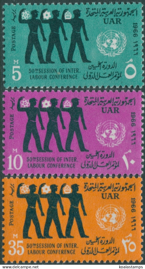 Egypt 1966 SG882-884 ILO Set MNH - Other & Unclassified