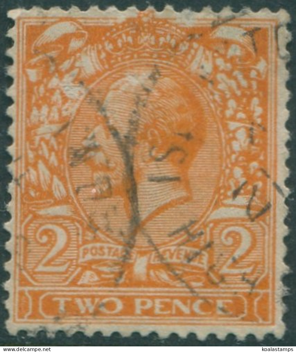 Great Britain 1912 SG368 2d Orange KGV #2 FU (amd) - Unclassified