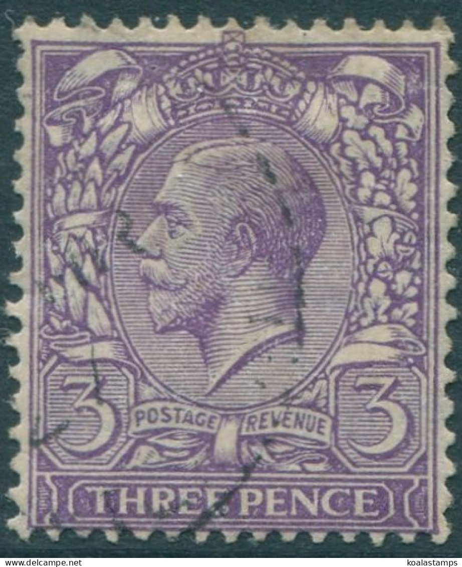 Great Britain 1924 SG423 3d Violet KGV #1 FU (amd) - Non Classés