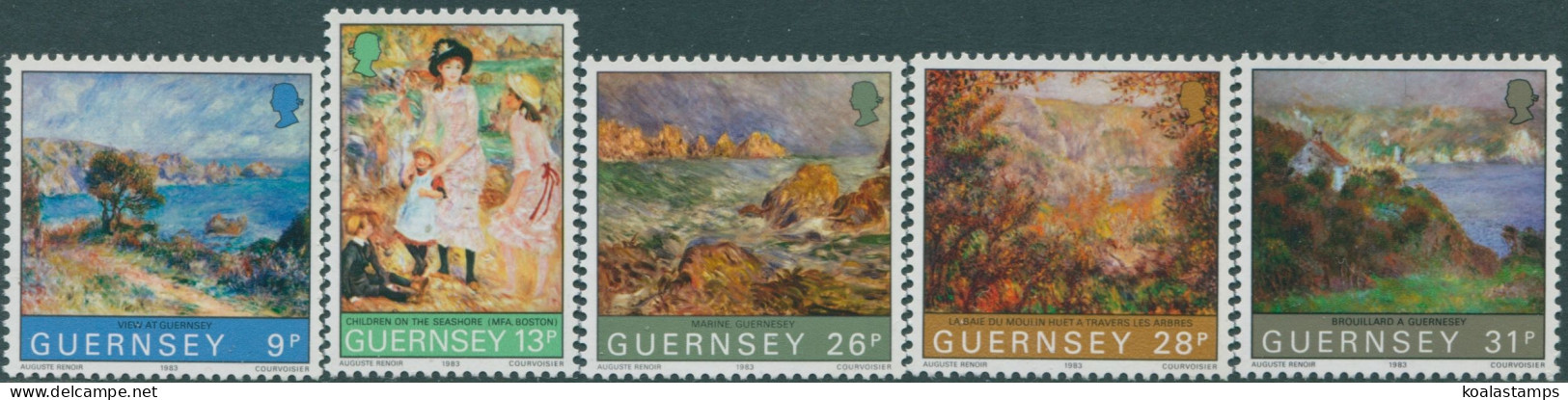 Guernsey 1983 SG277-281 Renoir Visit MNH - Guernsey
