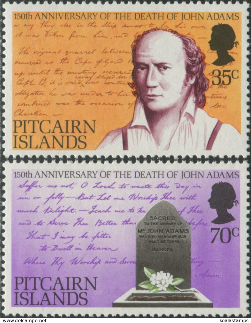 Pitcairn Islands 1979 SG194-195 John Adams Death Set MNH - Pitcairn Islands