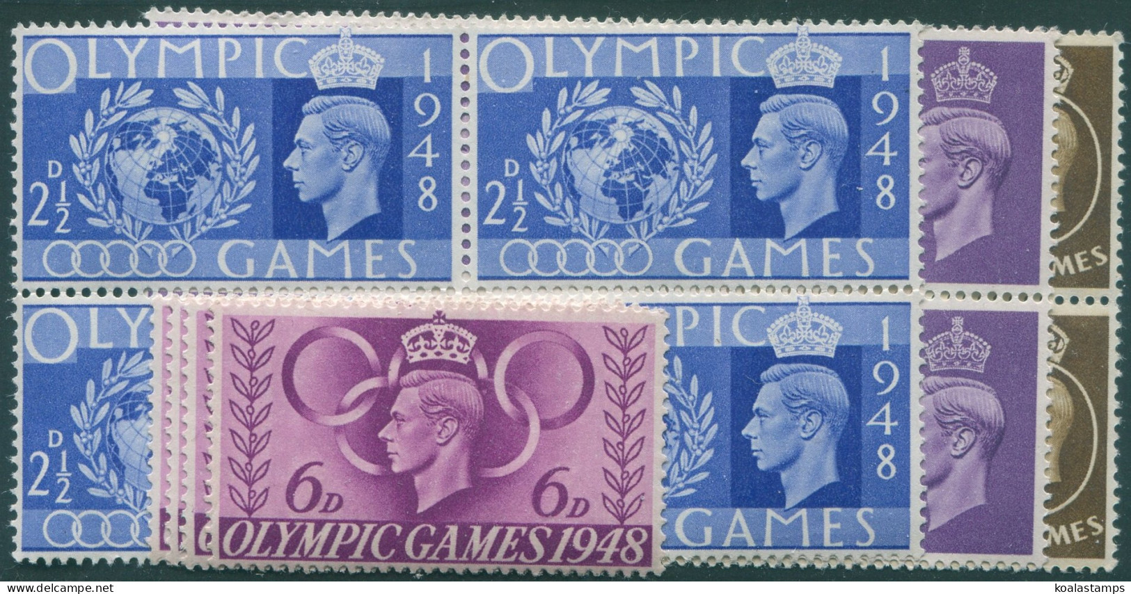 Great Britain 1948 SG495-498 KGVI Olympic Games 4 Sets MNH (amd) - Ohne Zuordnung