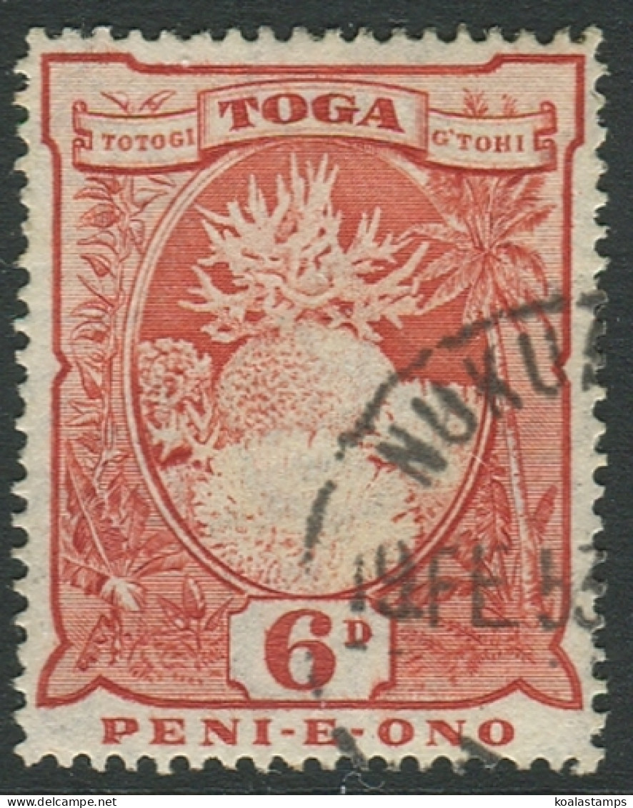 Tonga 1942 SG79 6d Coral #1 FU - Tonga (1970-...)