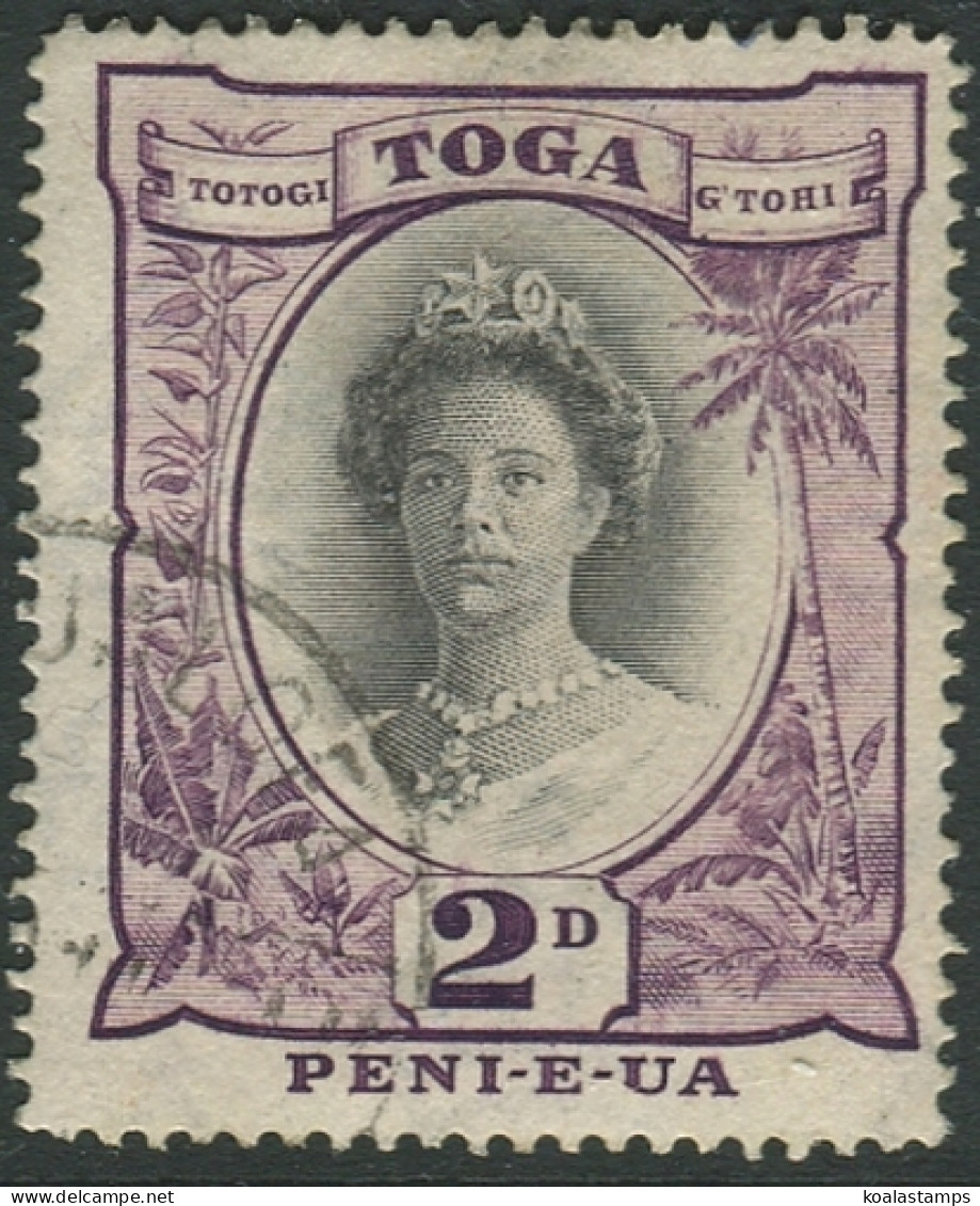 Tonga 1942 SG76 2d Queen Salote Die II #1 FU - Tonga (1970-...)