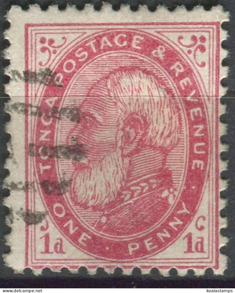 Tonga 1886 SG1b 1d King George I #12 FU - Tonga (1970-...)