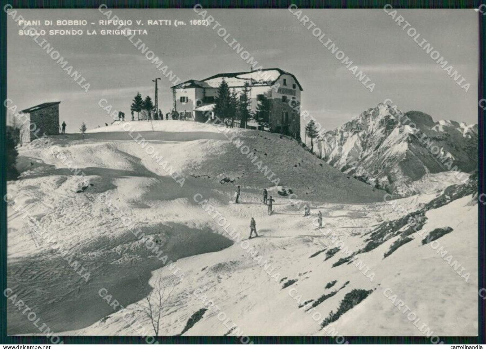 Lecco Piani Di Bobbio Rifugio Ratti Sci PIEGHINA Foto FG Cartolina ZK0735 - Lecco