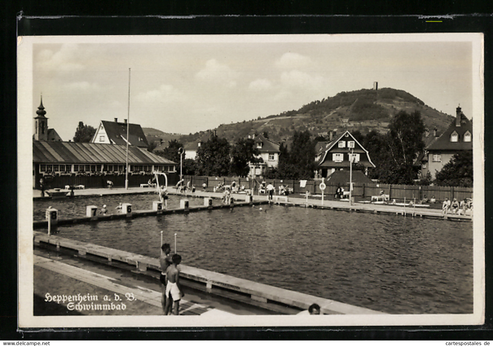 AK Heppenheim / Bergstrasse, Szene Im Schwimmbad  - Heppenheim