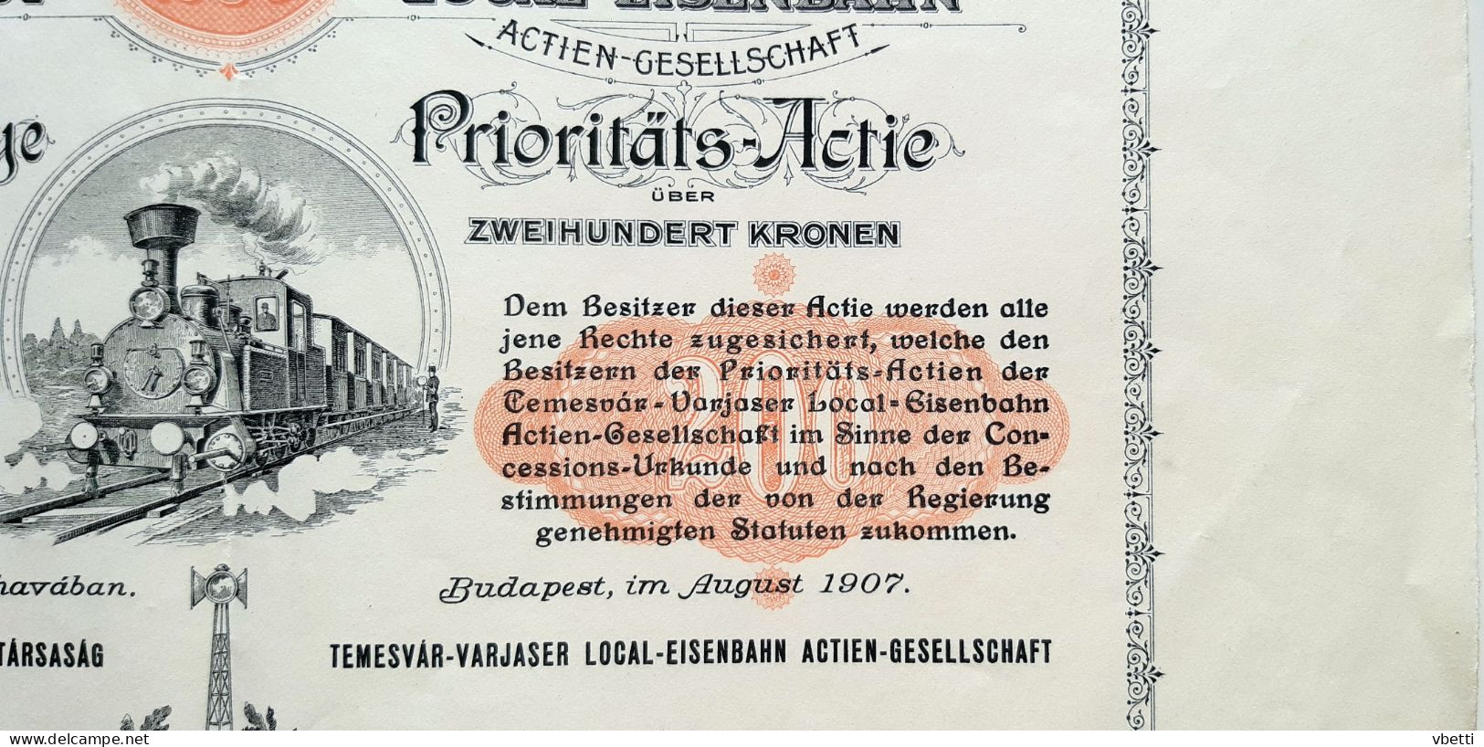 Rumänien / Romania: Temeswar-Varjaser, Local - Eisenbahn / Timișoara-Variaș,  Local - Cale Ferată 1907 - Bahnwesen & Tramways