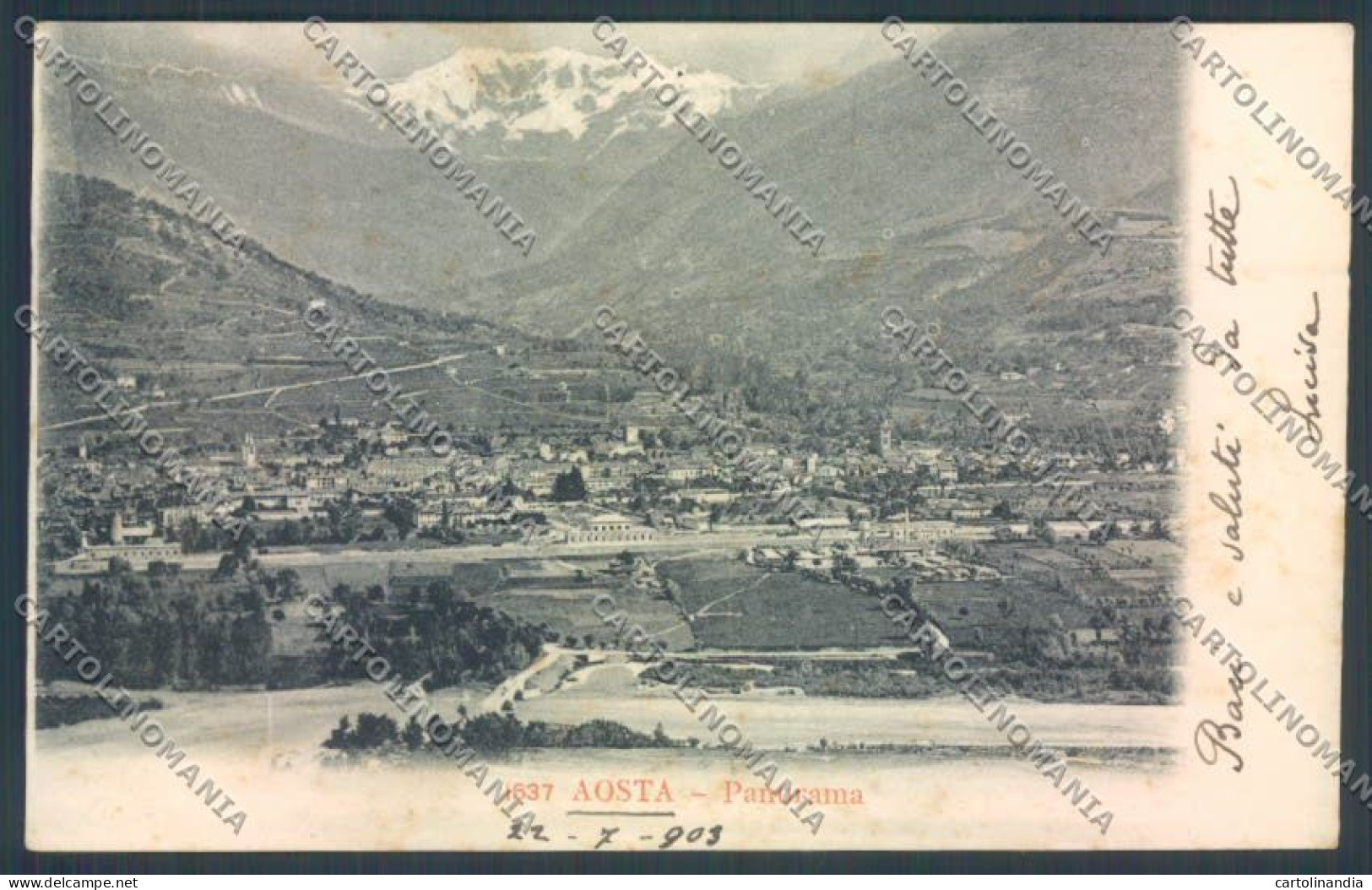 Aosta Città Cartolina ZQ4386 - Aosta