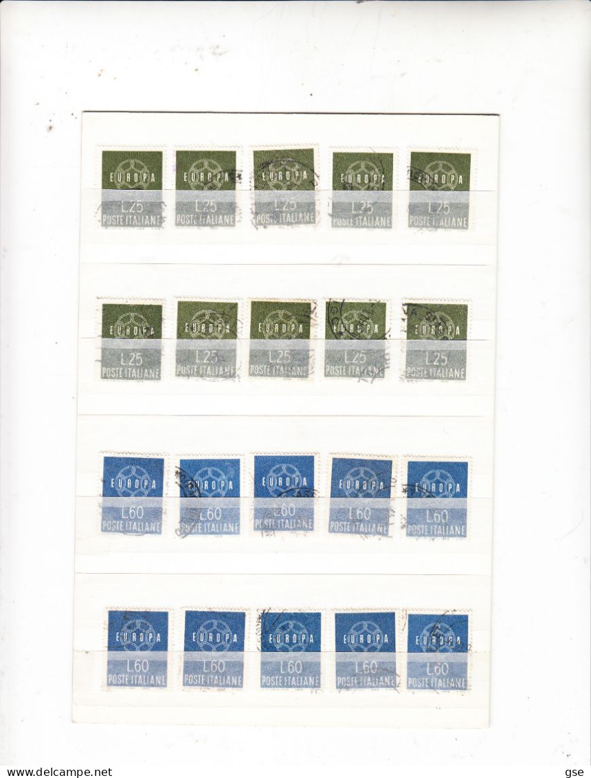 ITALIA 1959 -  EUROPA/CEPT - Sassone  877/78° (10 Esemplari Perfetti) - Collections