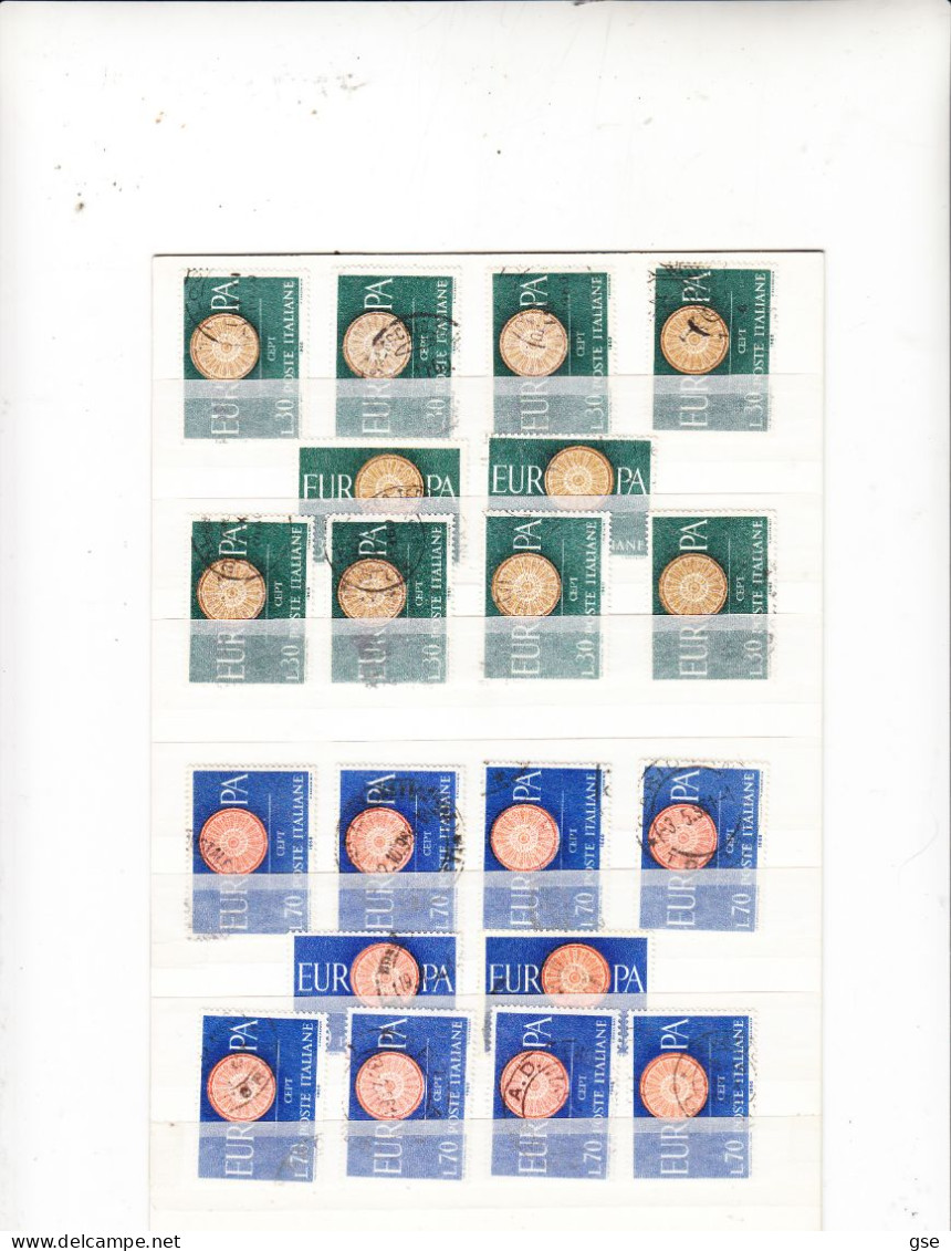 ITALIA 1960 -  EUROPA/CEPT - Sassone  895/96° (10 Esemplari Perfetti) - Verzamelingen