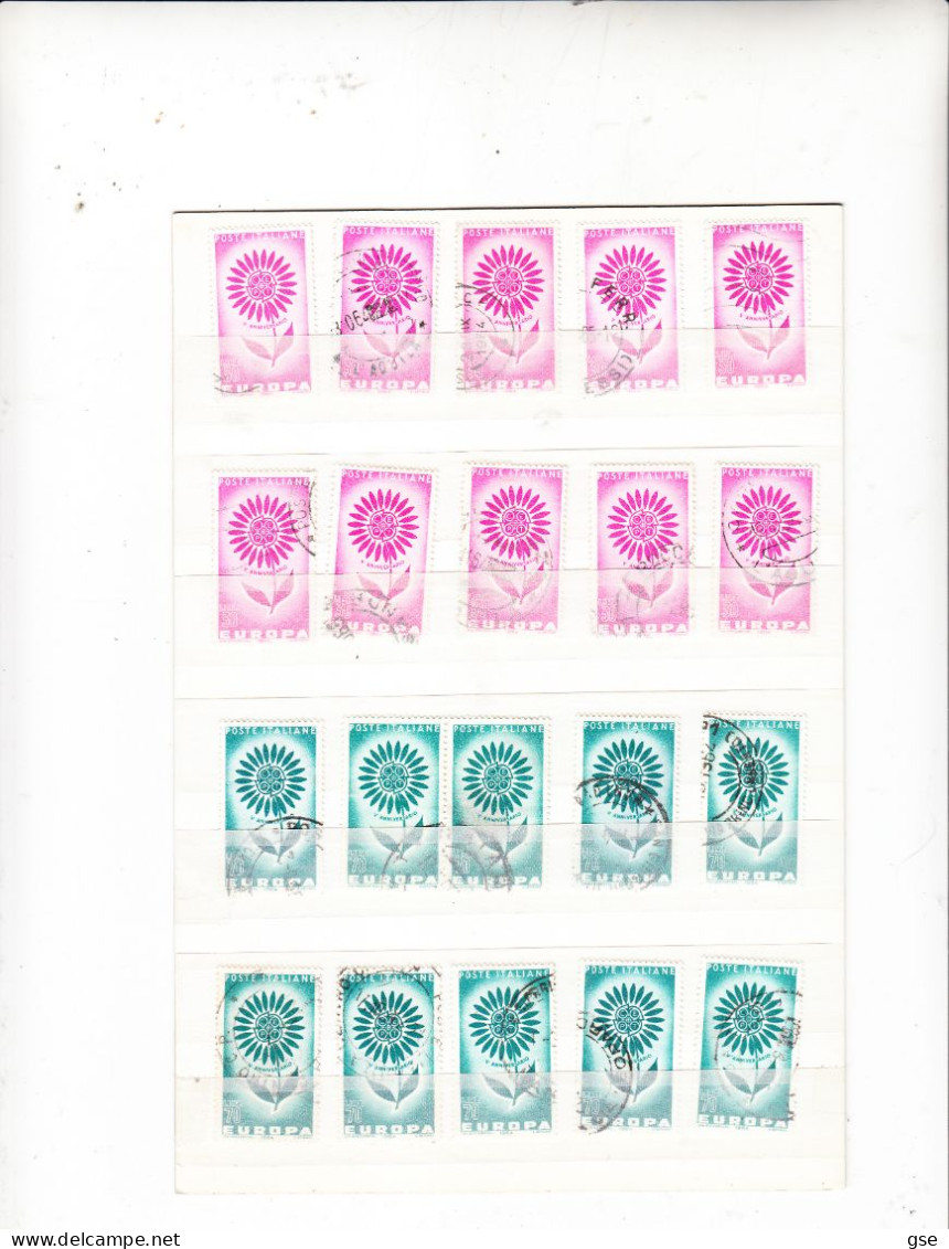 ITALIA 1964 -  EUROPA/CEPT - Sassone  981/82° (10 Esemplari Perfetti) - Collections