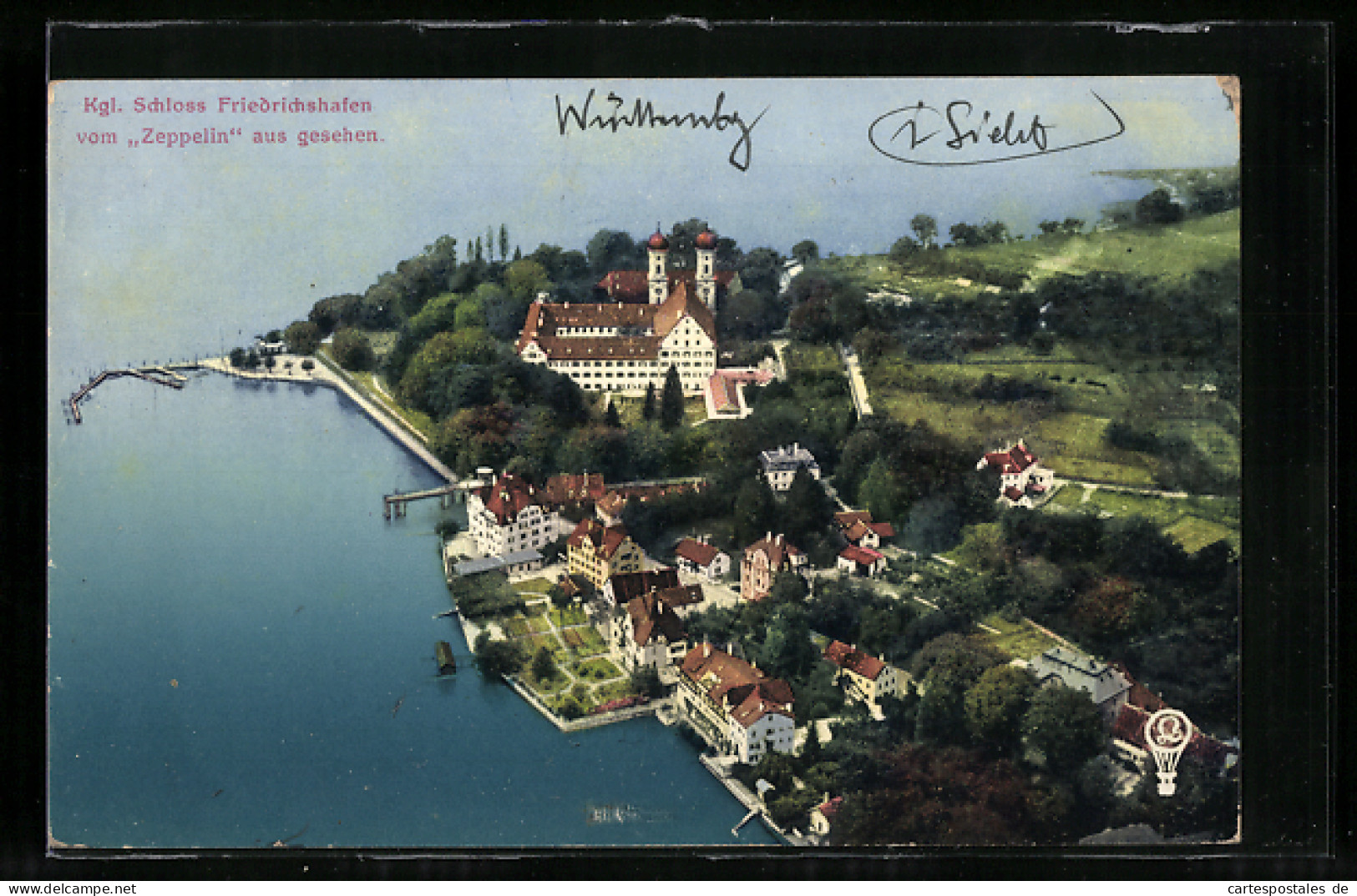 AK Friedrichshafen, Kgl. Schloss Vom Zeppelin Aus  - Friedrichshafen