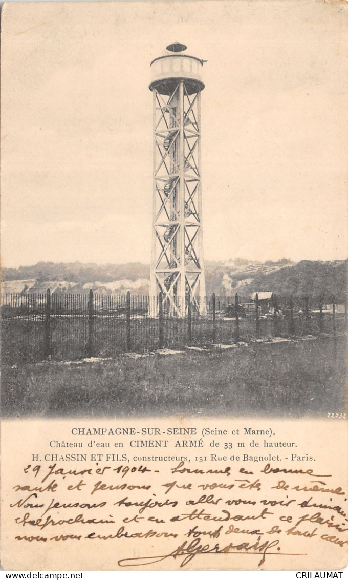 77-CHAMPAGNE SUR SEINE-N°6040-D/0211 - Champagne Sur Seine