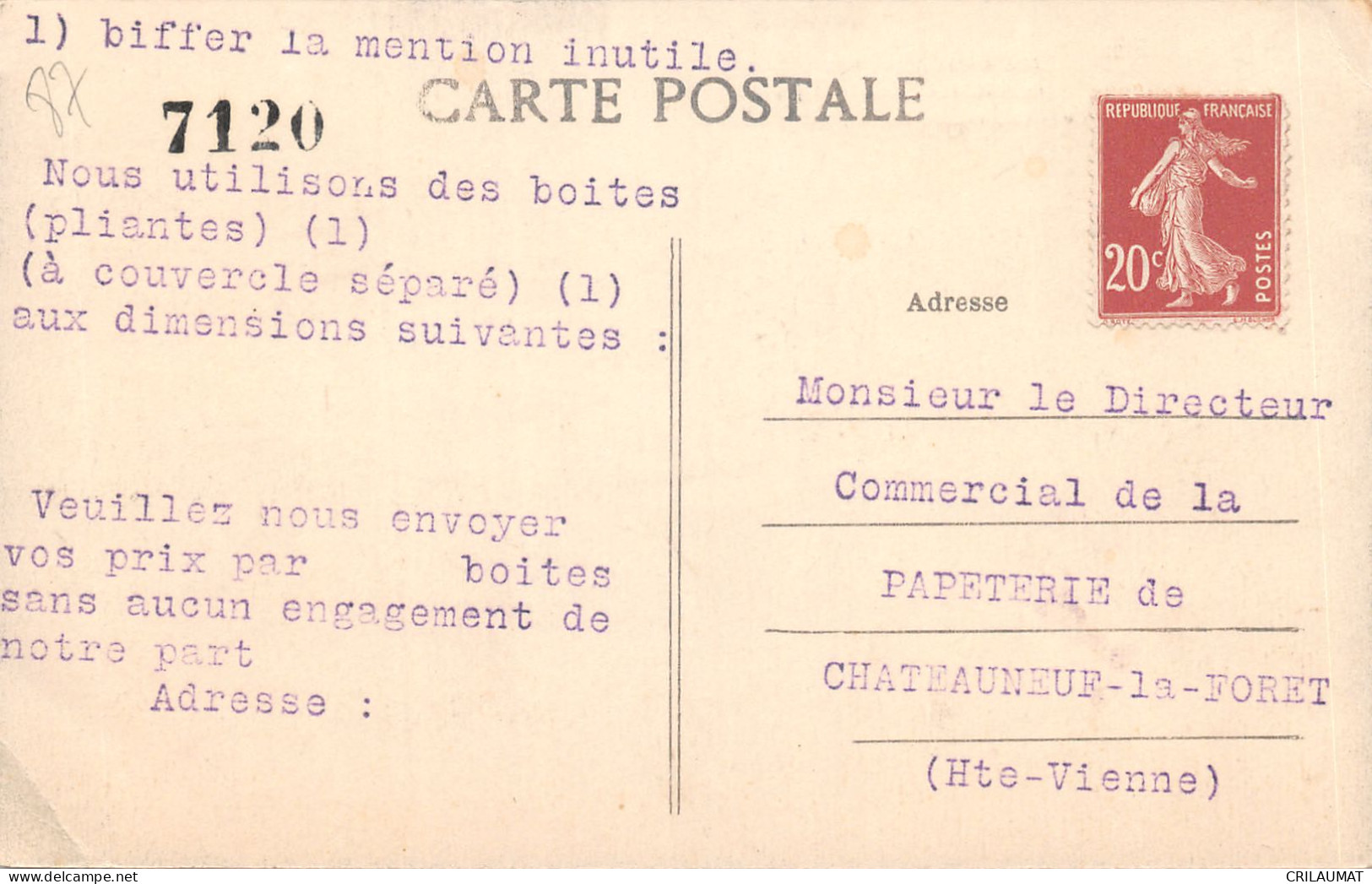 87-CHATEAUNEUF LA FORET-N°6041-C/0113 - Chateauneuf La Foret