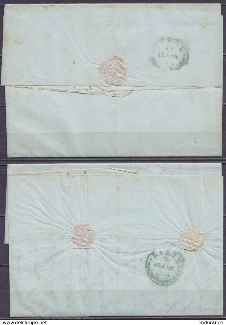 Levant - Lot 2 L. Càd SMYRNE /1856/ TURQUIE Pour ? - Voir Scans - Lettres & Documents