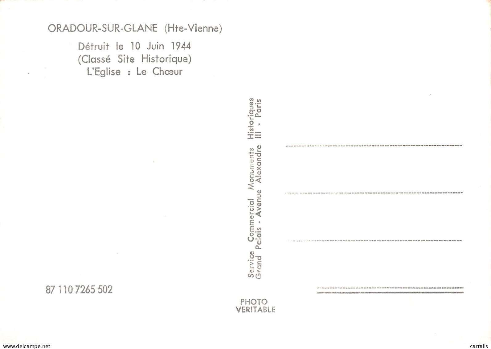 87-ORADOUR SUR GLANE-N°4262-C/0243 - Oradour Sur Glane