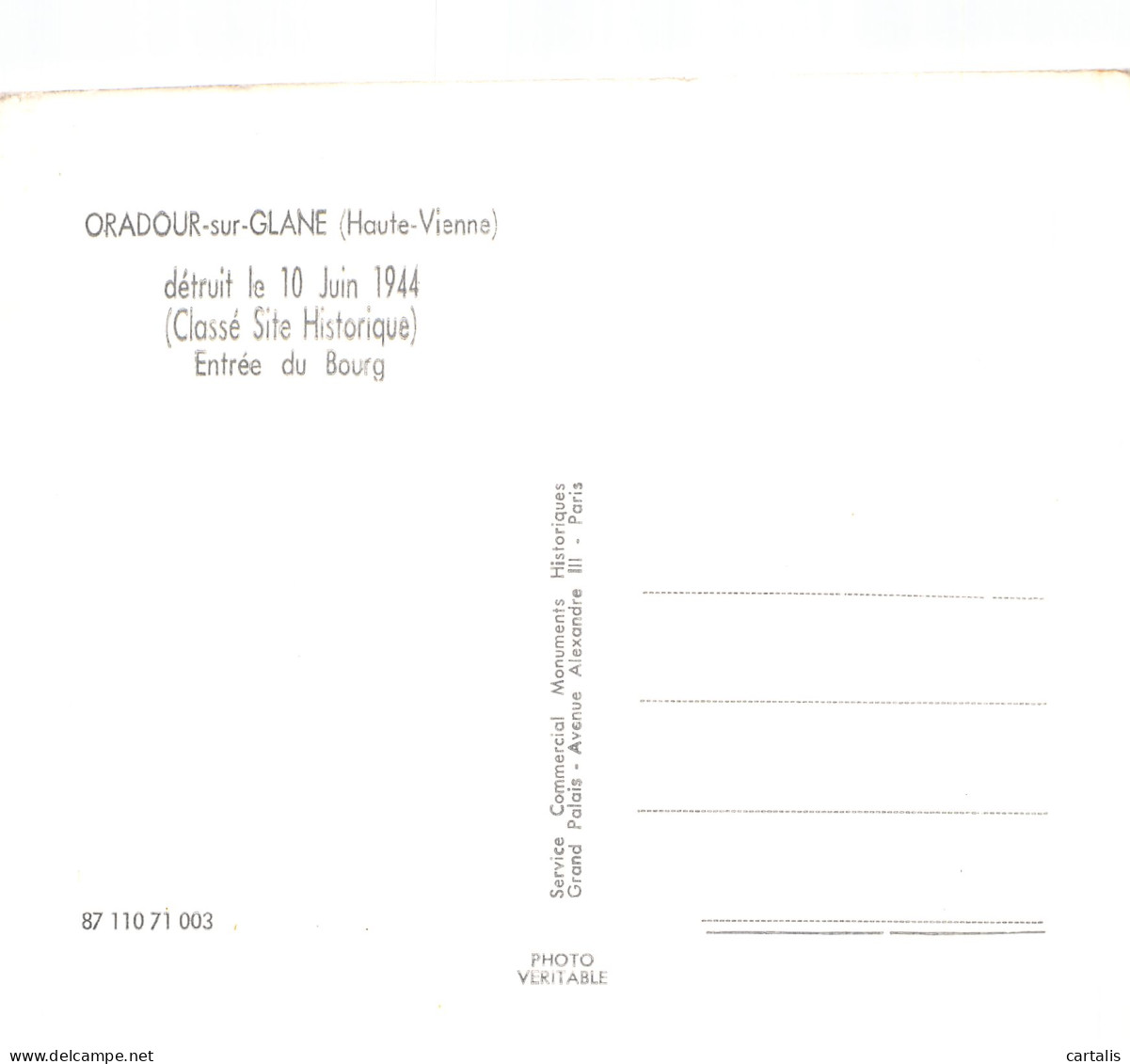 87-ORADOUR SUR GLANE-N°4262-C/0251 - Oradour Sur Glane