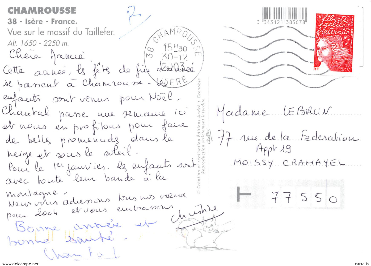 38-CHAMROUSSE-N°4264-A/0013 - Chamrousse