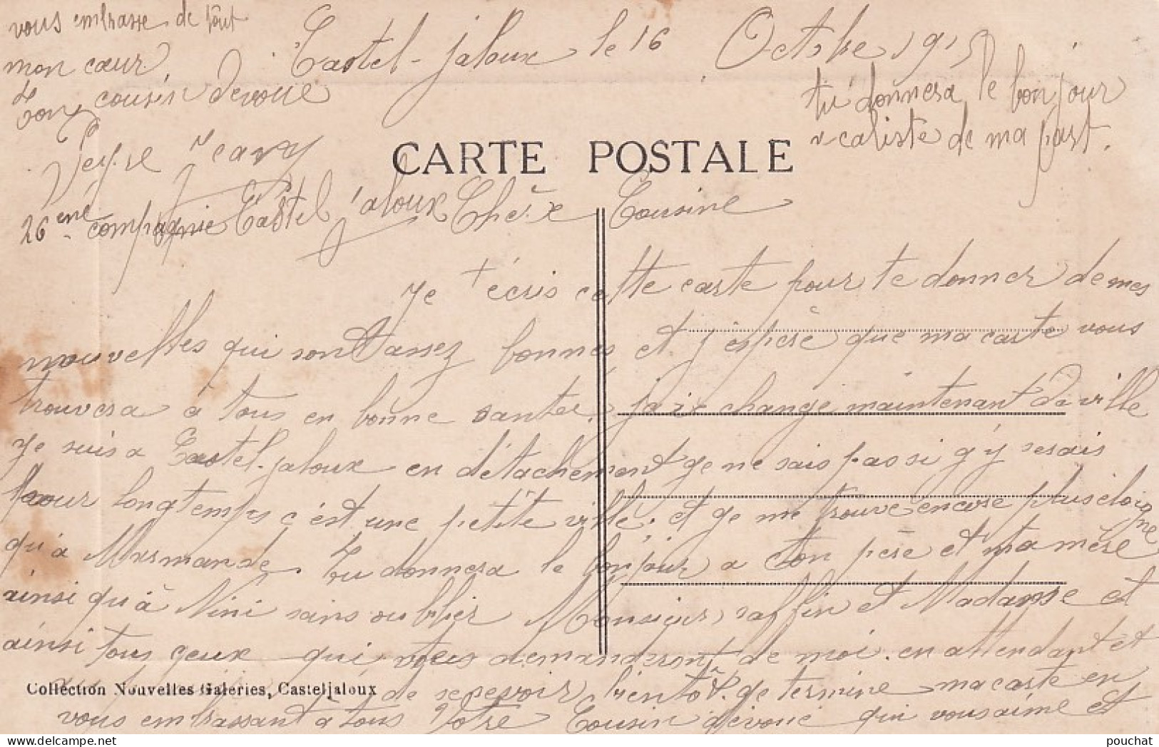 C6-47) CASTELJALOUX LES  BAINS  - TYPES LANDAIS - RECOLTE DE LA RESINE  - TRAVAIL DU BOIS - EN 1915 - ( 2 SCANS ) - Casteljaloux