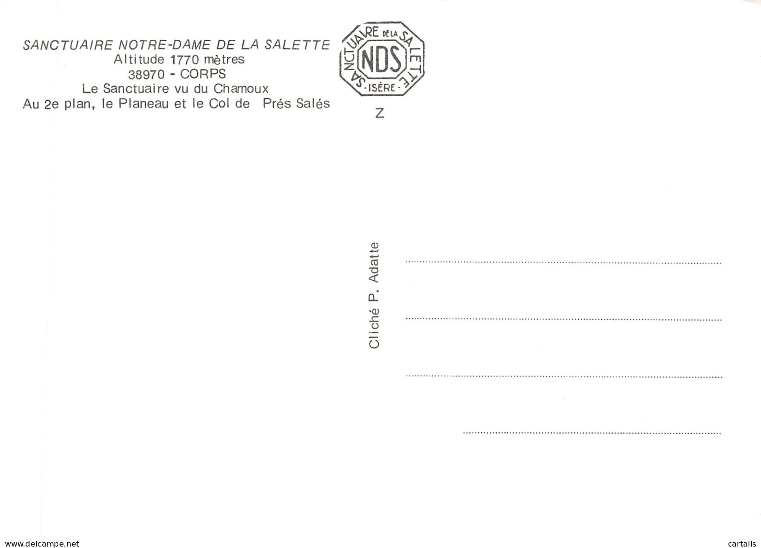 38-LA SALETTE FALLAVAUX SANCTUAIRE NOTRE DAME-N°4264-A/0367 - La Salette