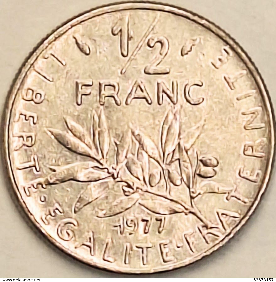 France - 1/2 Franc 1977, KM# 931.1 (#4296) - 1/2 Franc