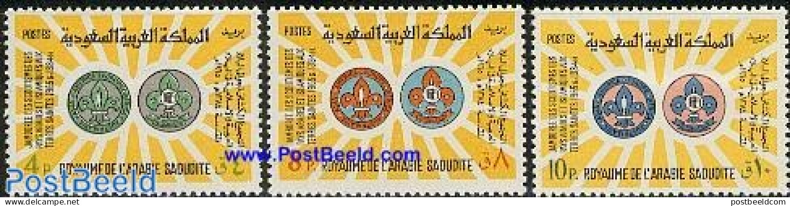 Saudi Arabia 1966 Arab Jamboree 3v, Mint NH, Sport - Scouting - Arabia Saudita