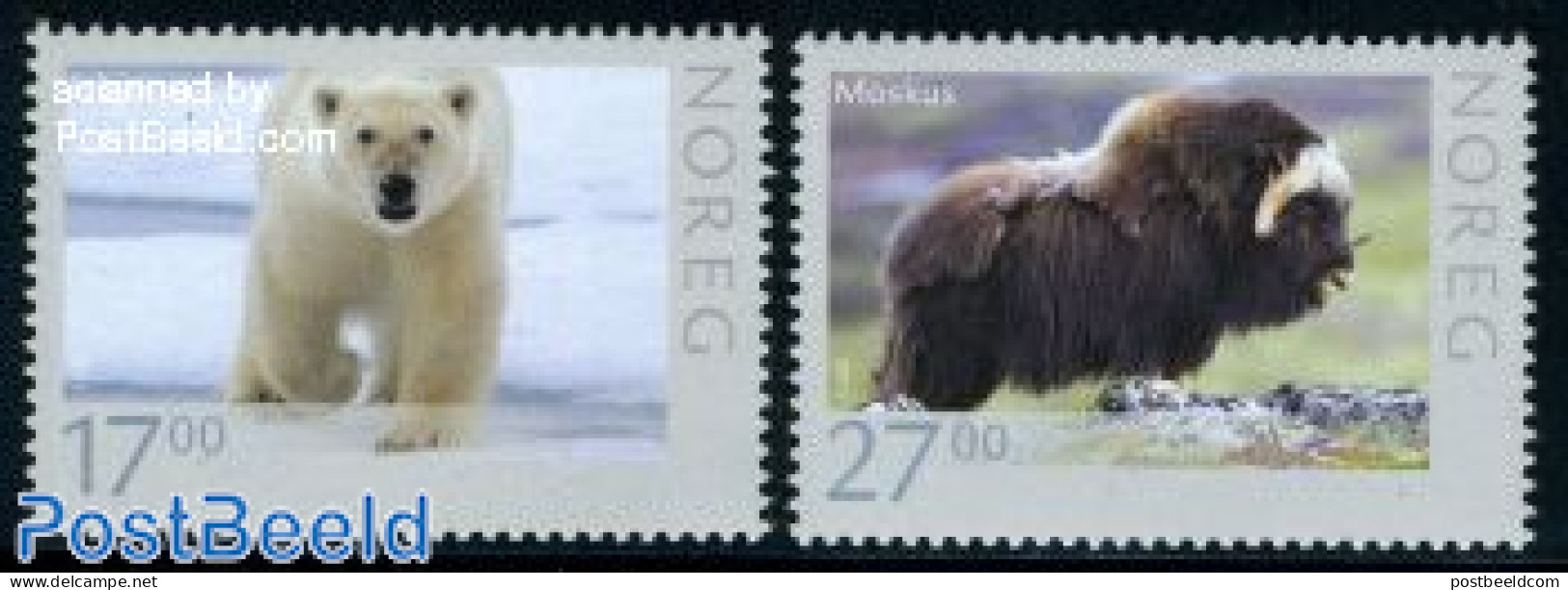 Norway 2011 Wild Animals 2v, Mint NH, Nature - Animals (others & Mixed) - Bears - Nuovi