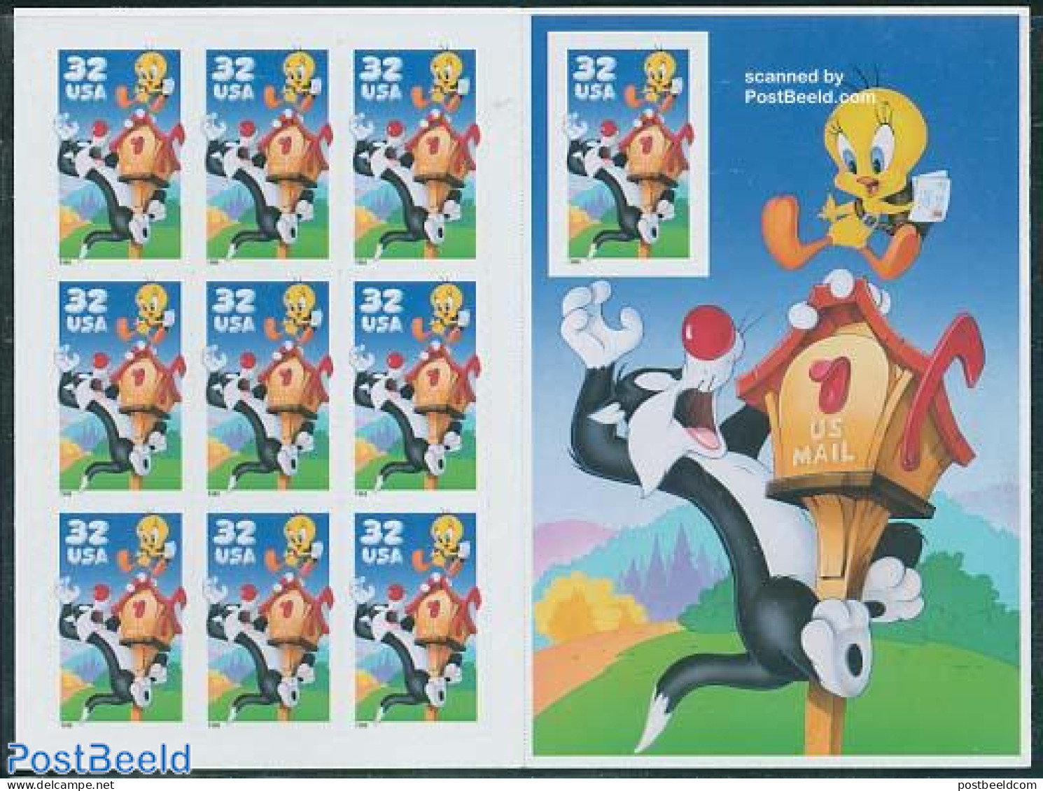 United States Of America 1998 Sylvester & Tweety S/s, Mint NH, Nature - Cats - Art - Comics (except Disney) - Ungebraucht