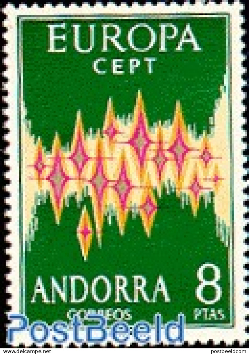 Andorra, Spanish Post 1972 Europa CEPT 1v, Mint NH, History - Europa (cept) - Nuovi