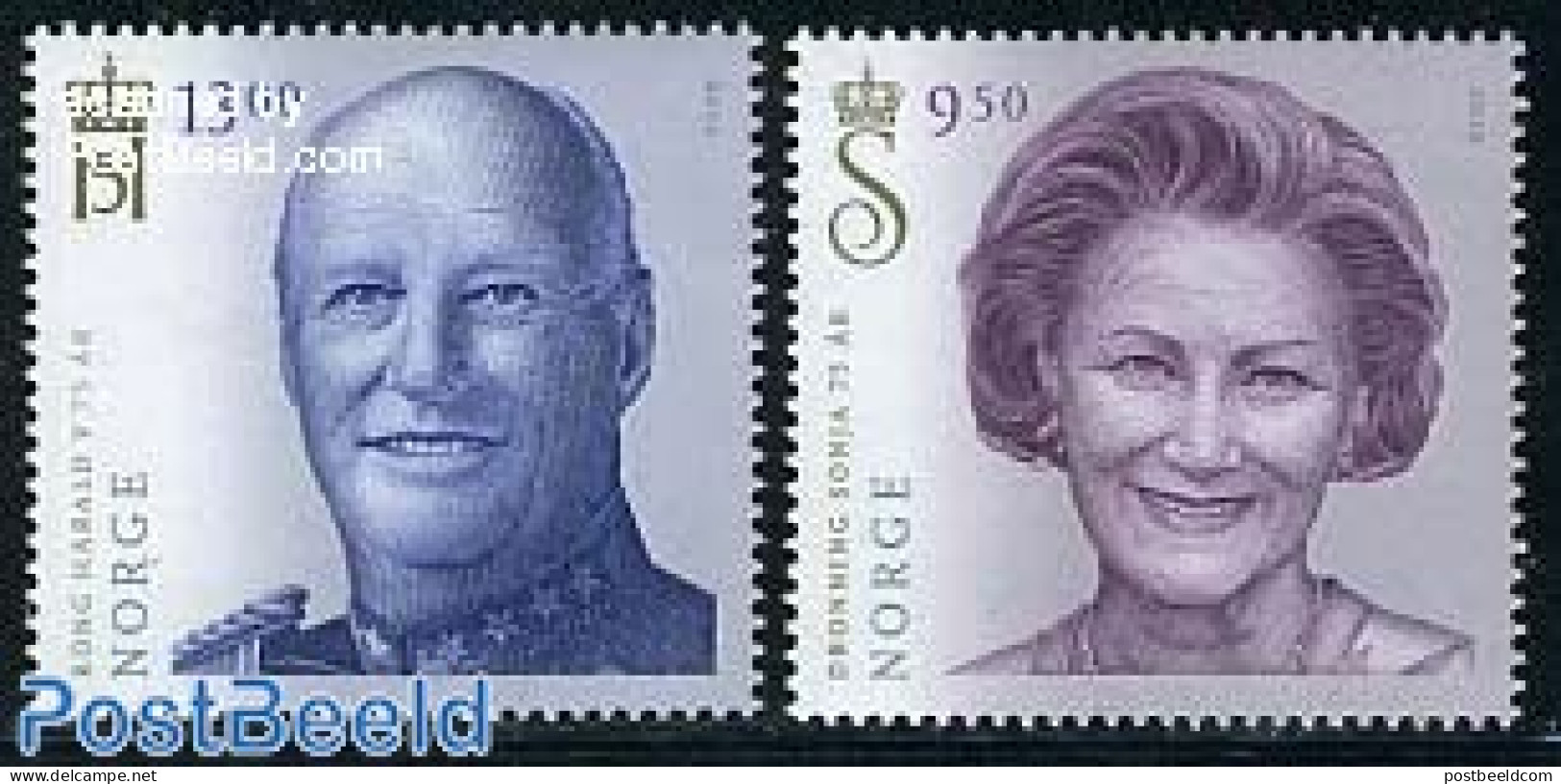 Norway 2012 King Harold & Queen Sonja 2v, Mint NH, History - Kings & Queens (Royalty) - Nuevos