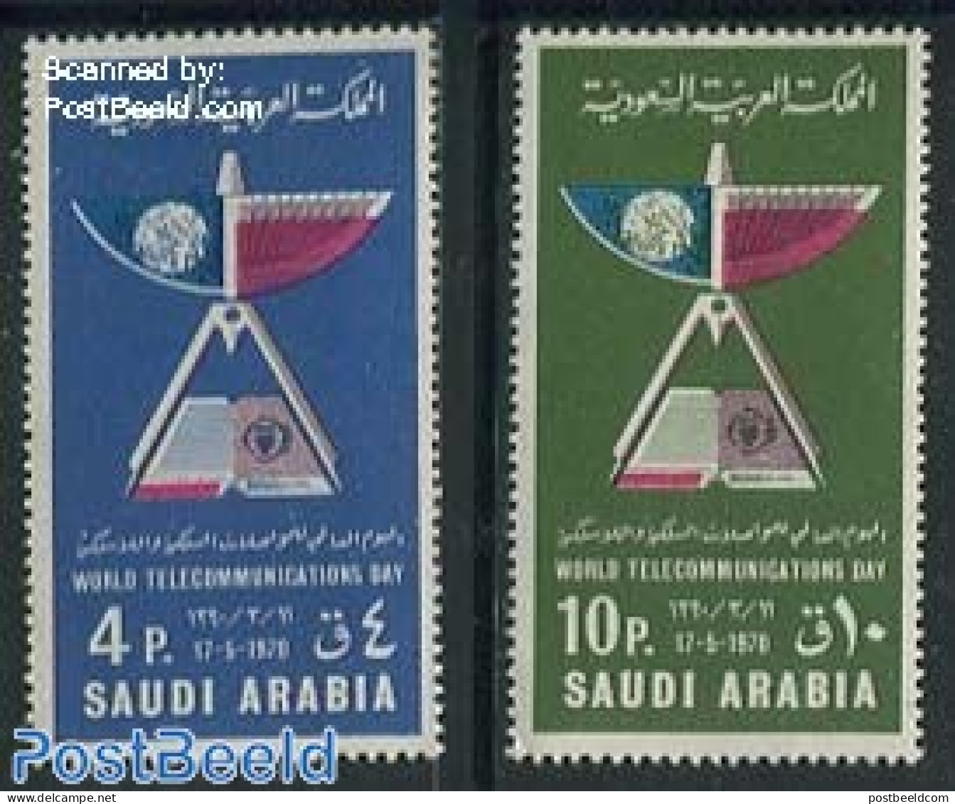 Saudi Arabia 1970 International Telecommunication Day 2v, Mint NH, Science - Telecommunication - Telecom