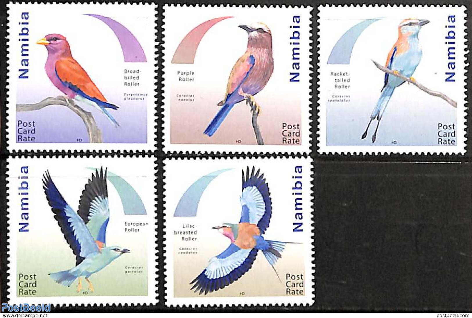 Namibia 2017 Birds Of Namibia 5v, Mint NH, Nature - Birds - Namibie (1990- ...)