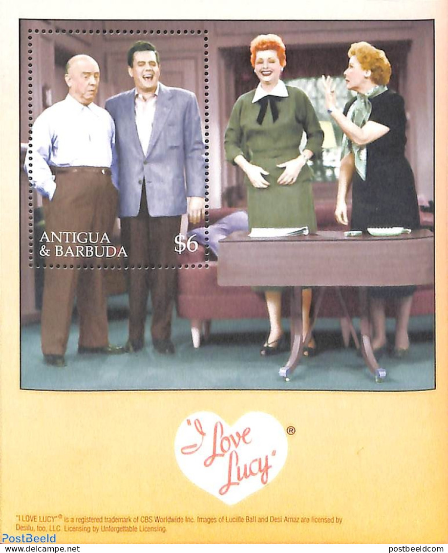 Antigua & Barbuda 2001 I Love Lucy S/s, Mint NH, Performance Art - Movie Stars - Schauspieler