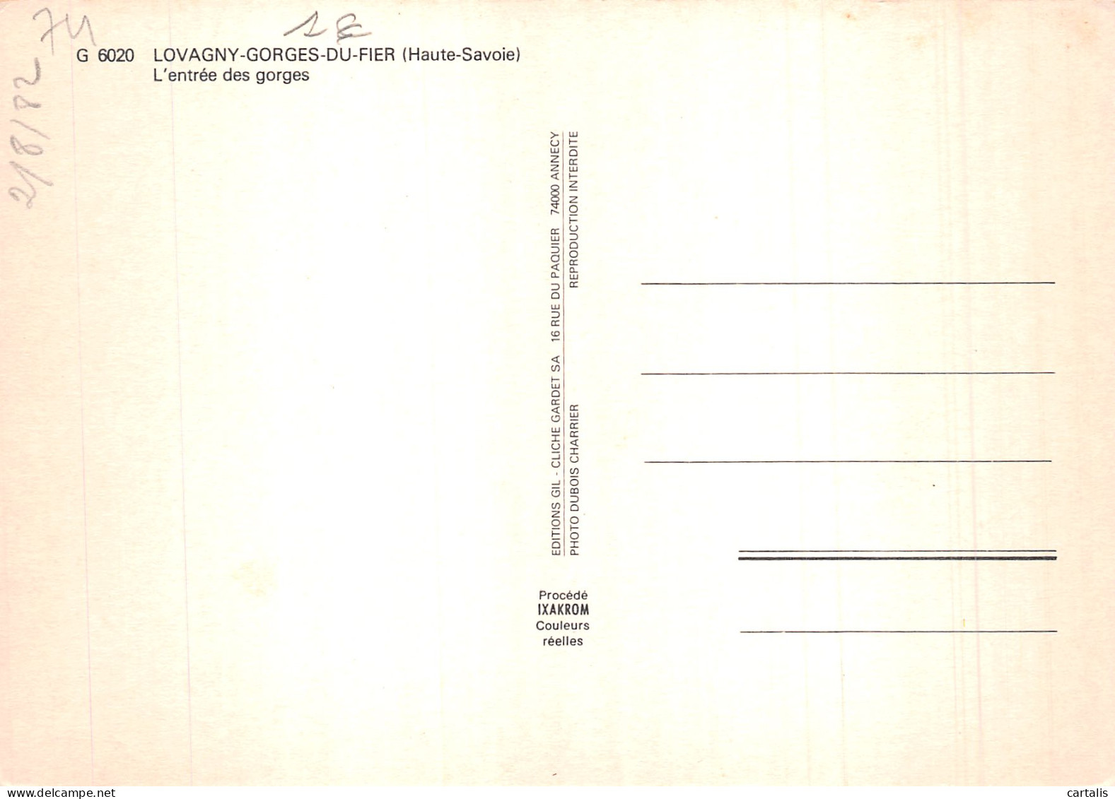 74-LOVAGNY GORGES DU FIER-N° 4433-A/0041 - Lovagny