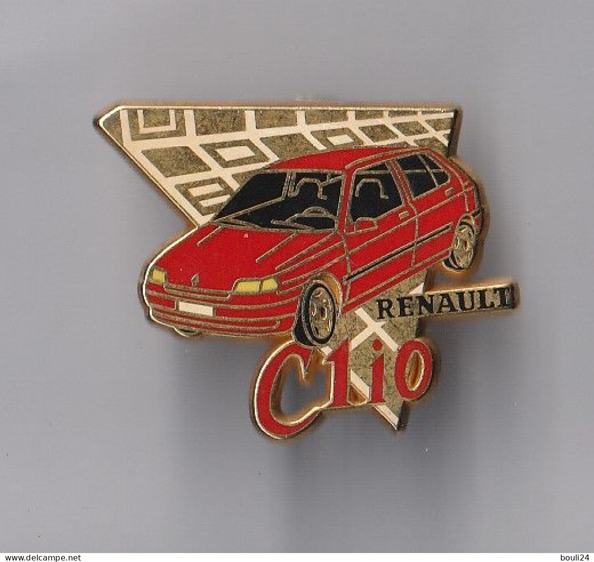 PIN'S THEME ARTHUS BERTRAND  AUTOMOBILE RENAULT CLIO VARIANTE COULEUR ROUGE - Arthus Bertrand