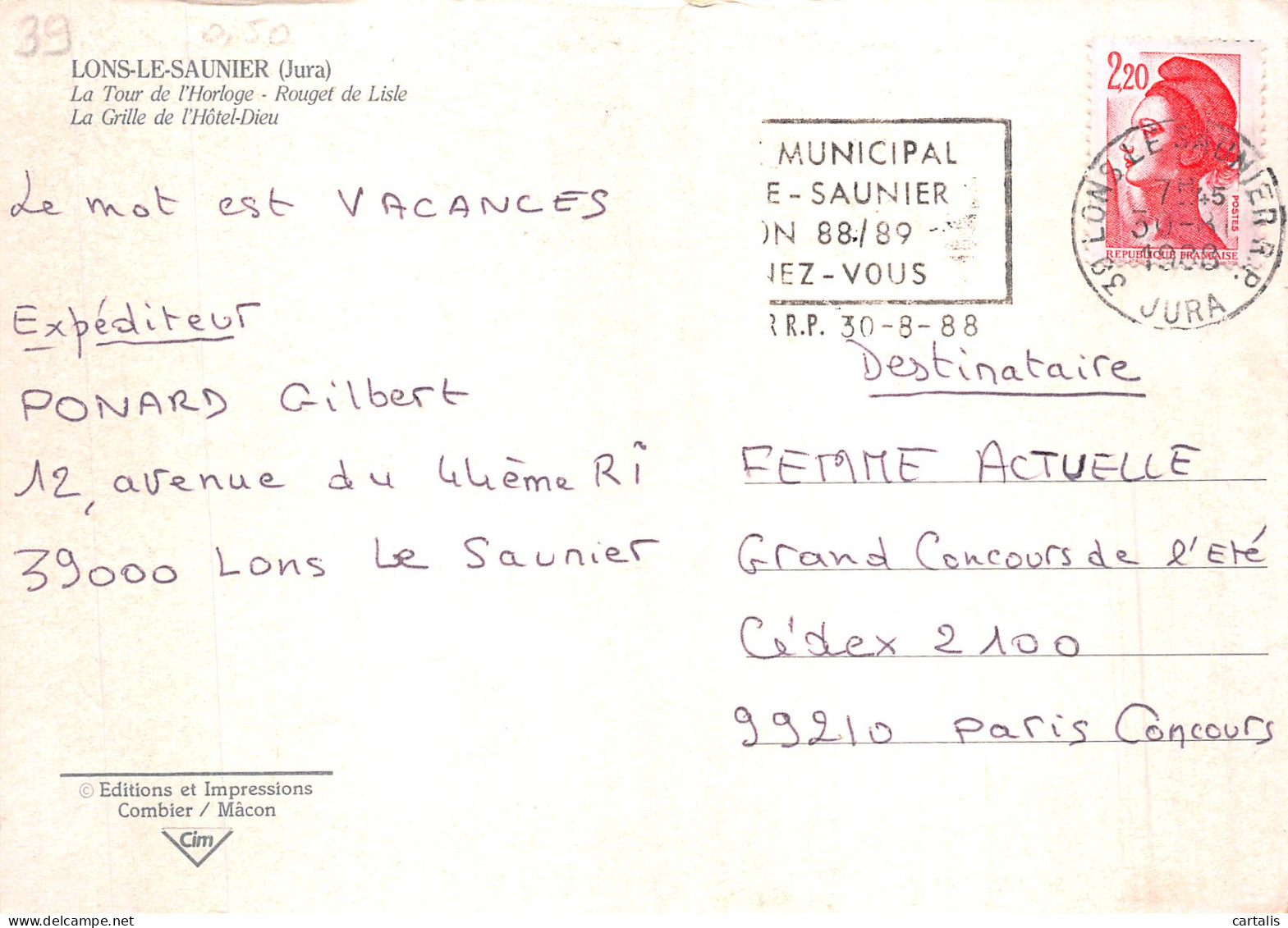 39-LONS LE SAUNIER-N° 4432-D/0247 - Lons Le Saunier