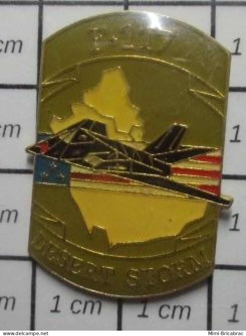1618A Pin's Pins / Beau Et Rare / AVIATION / USAF F-117 STEALTH  OPERATION DESERT STORM - Avions