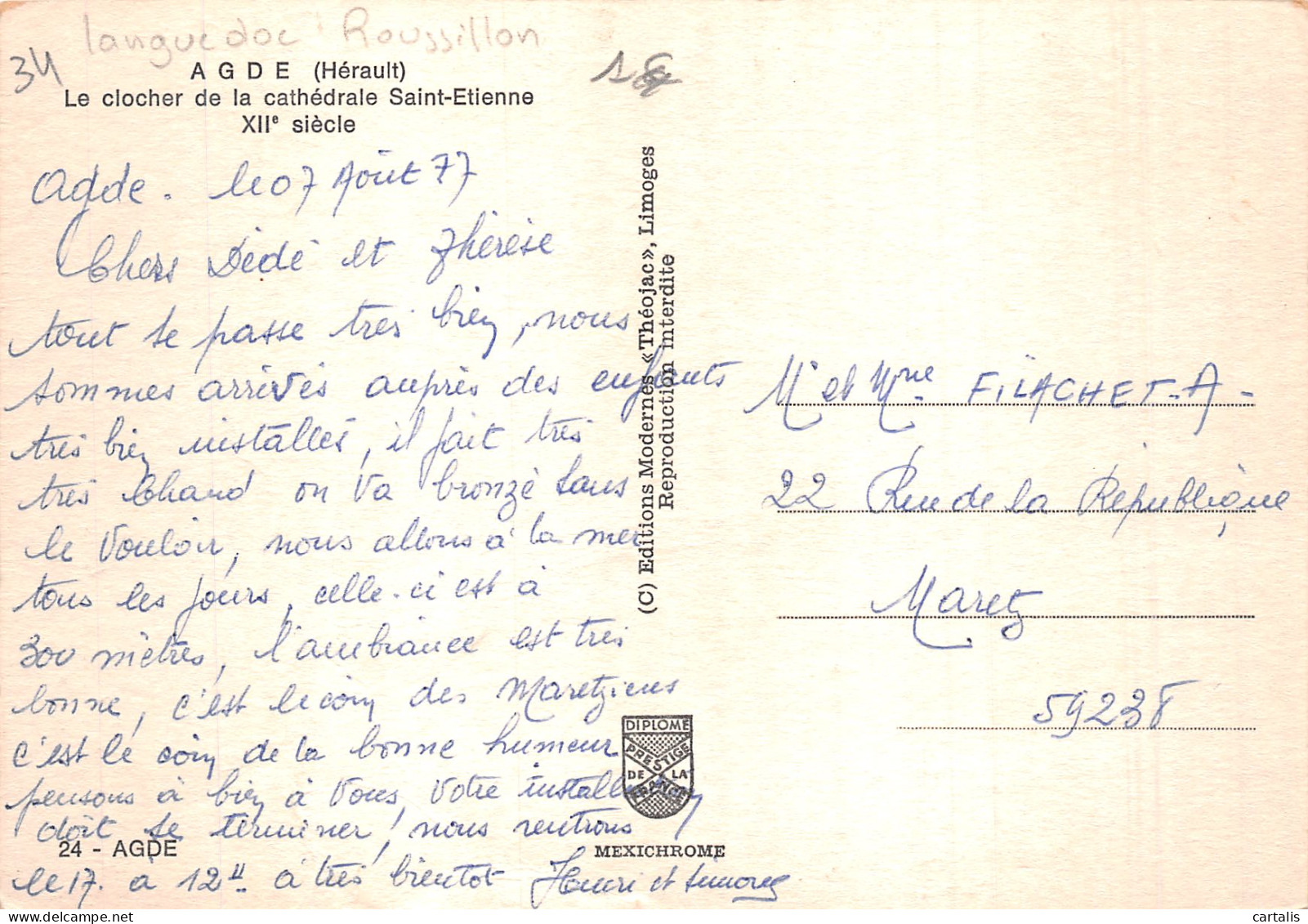 34-AGDE-N° 4433-B/0249 - Agde