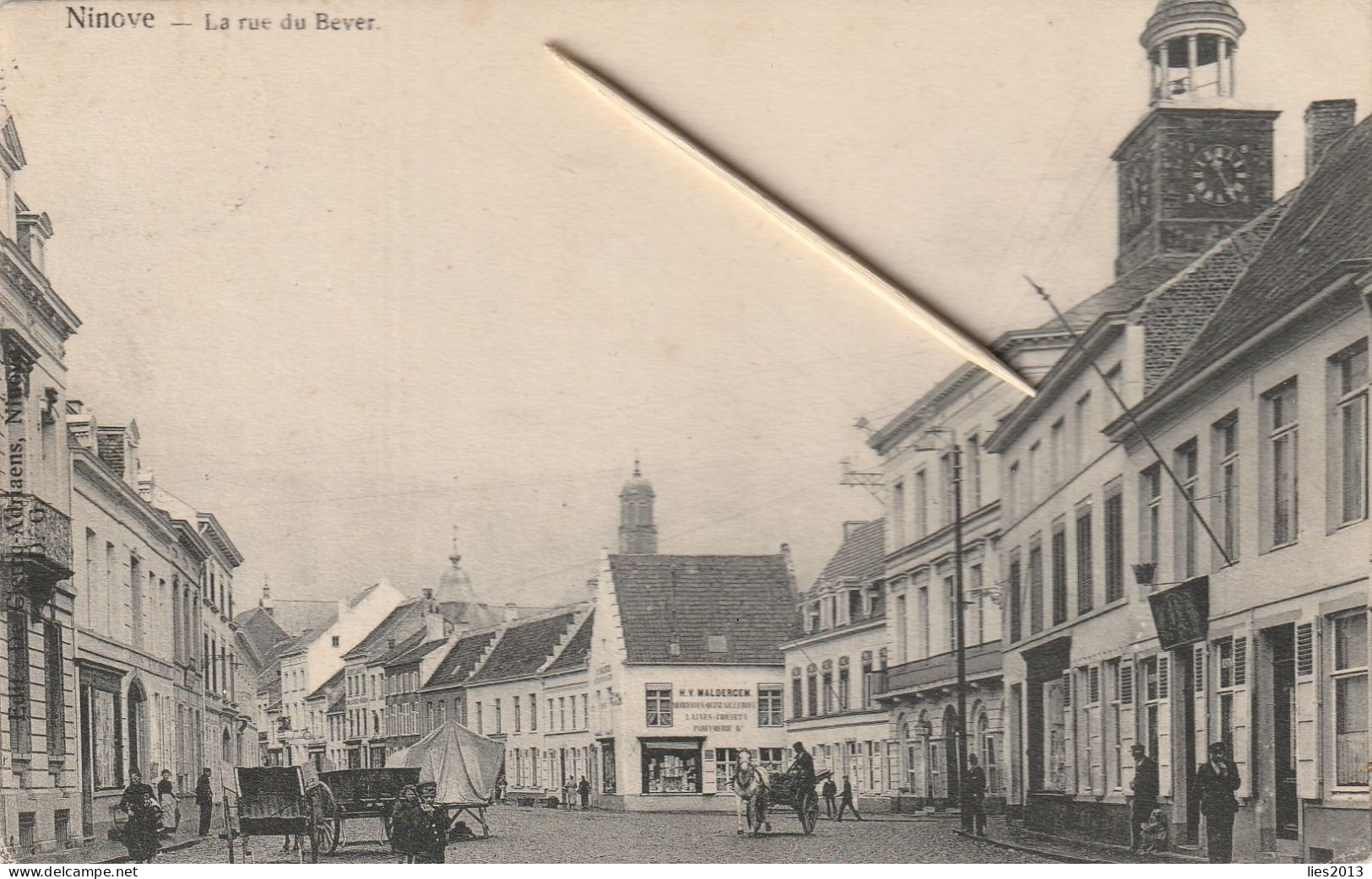 Ninove, La Rue Du Bever,  2 Scans - Ninove