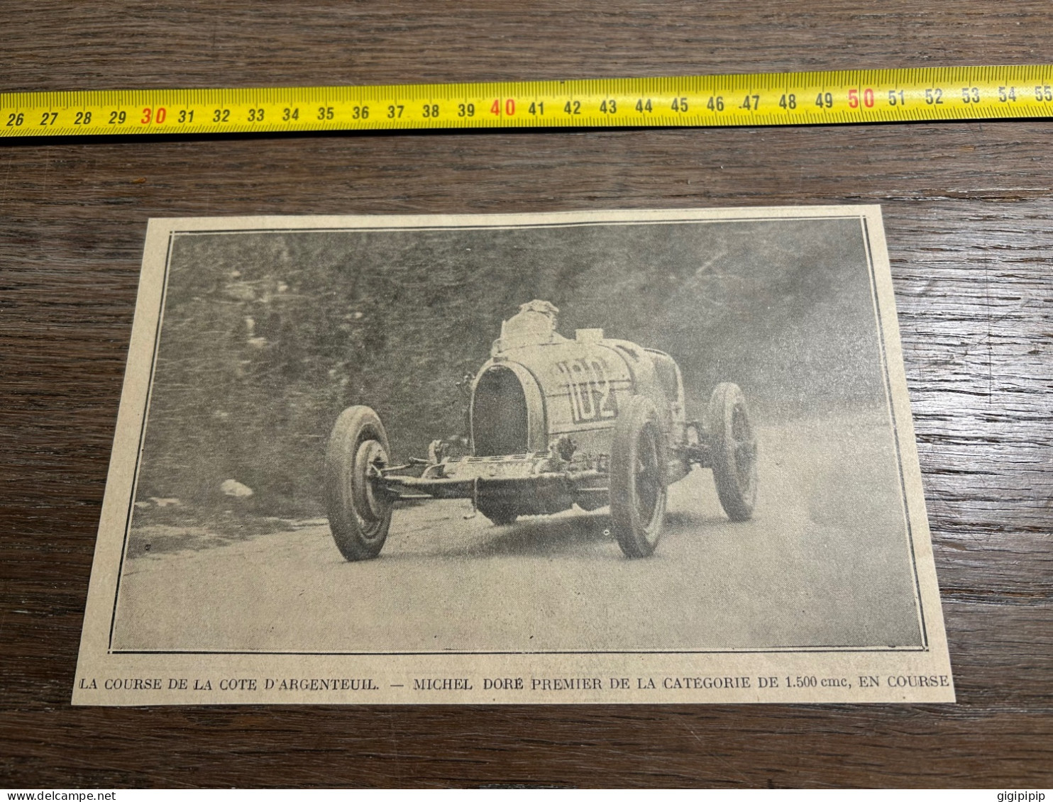 1930 GHI14 COURSE DE LA COTE D'ARGENTEUIL MICHEL DORE Bugatti Type 37A Francisquet Oilter - Collezioni