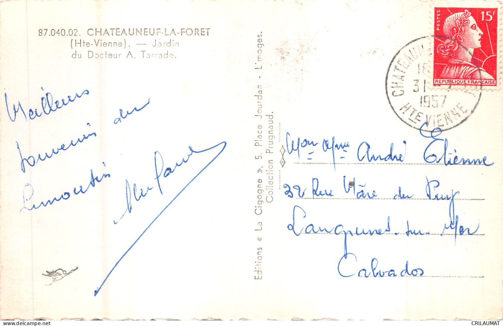 87-CHATEAUNEUF LA FORET-N°6047-D/0169 - Chateauneuf La Foret